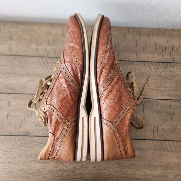 Galizio Torresi Shoes Mens 13 EU 46 Tan Leather Oxford Lace Up SOLES NEED REPAIR - Picture 9 of 11